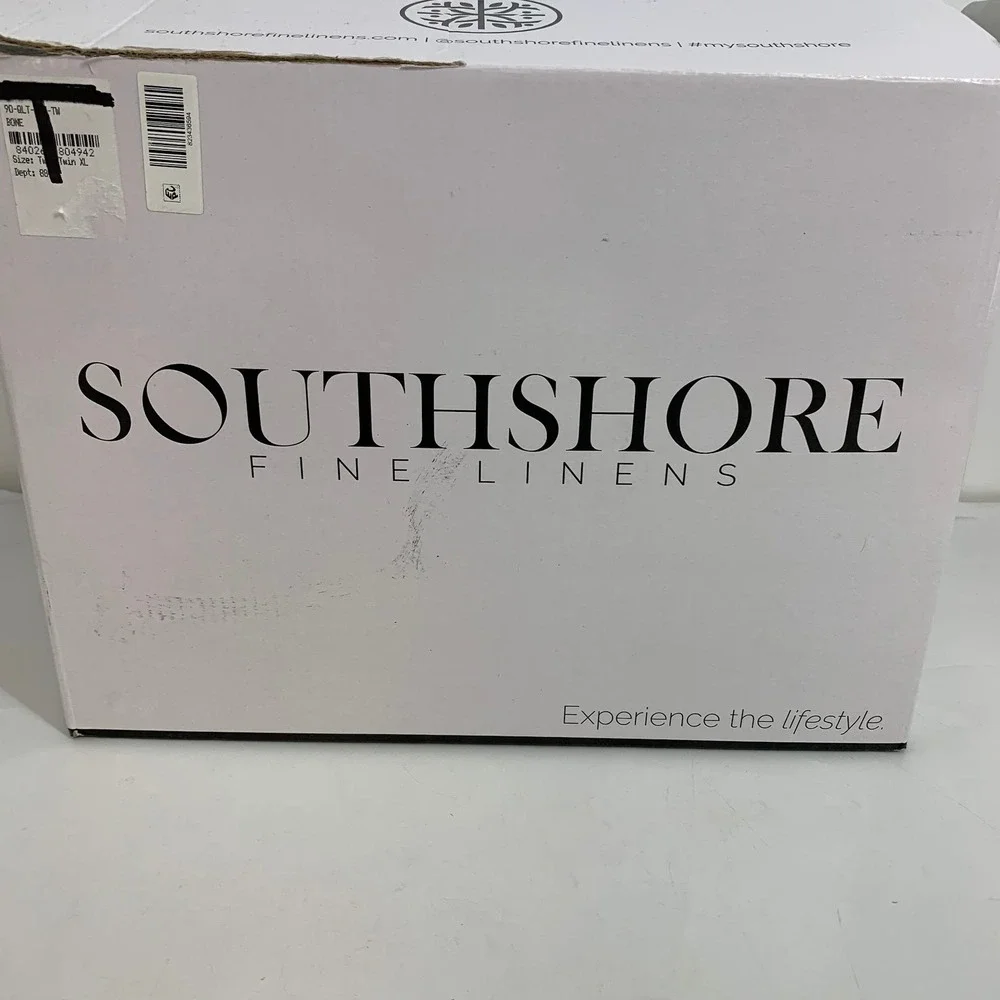 Southshore Fine Linens 90 Circle 2‎ Piece Quilt Set Bone Twin Twin XL New